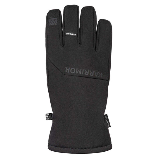 Black - Front - Karrimor Mens Waterproof Logo Gloves