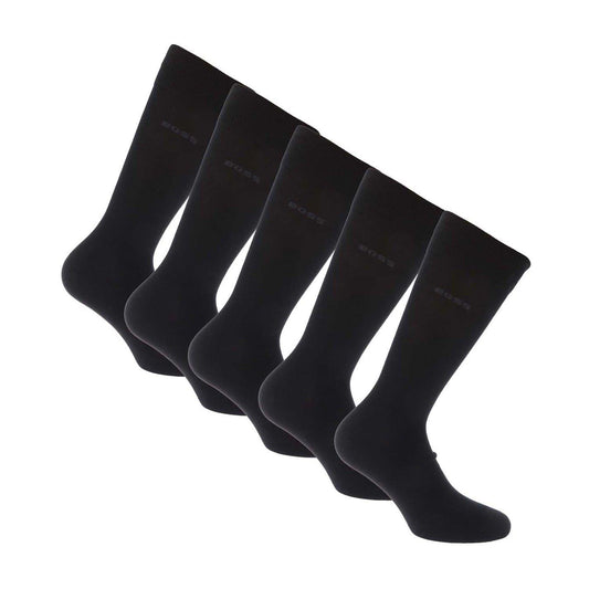 Dark Blue - Front - Boss Mens Socks (Pack of 5)