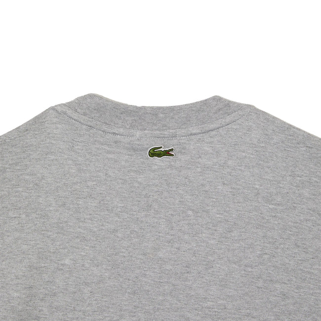 Grey - Back - Lacoste Mens Organic Loose T-Shirt