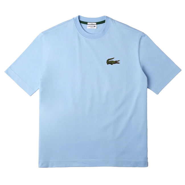 Light Blue - Front - Lacoste Mens Organic Loose T-Shirt