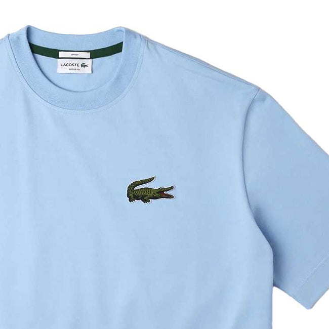 Light Blue - Side - Lacoste Mens Organic Loose T-Shirt