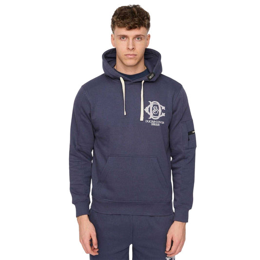 Navy - Front - Duck and Cover Mens Randolph Hoodie