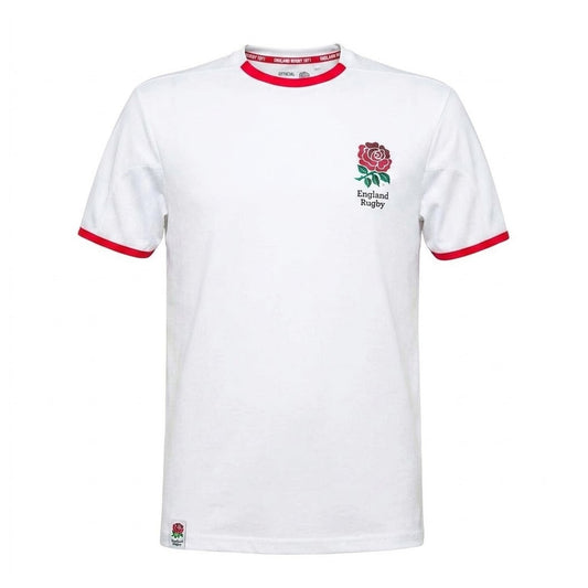 White - Front - England Rugby Mens Polyester T-Shirt