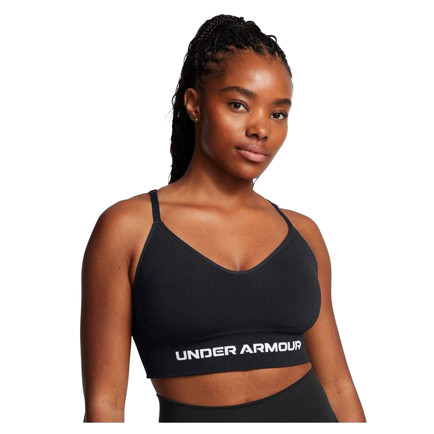 Black - Side - Under Armour Womens-Ladies Vanish Sports Bra