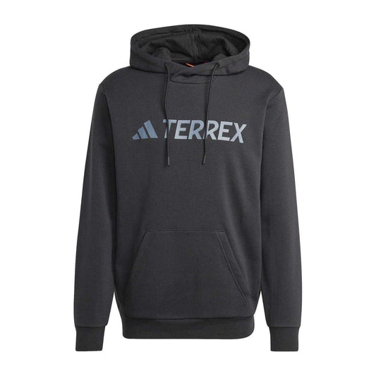Black - Front - Adidas Mens Terrex Multi Large Logo Cotton Blend Hoodie