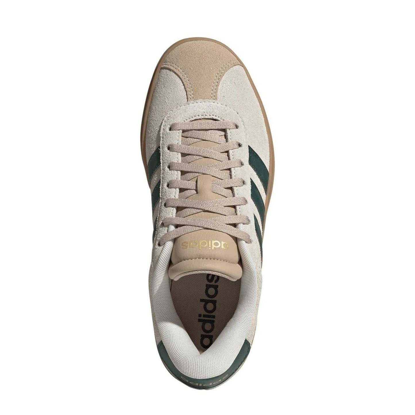 Beige-Green - Pack Shot - Adidas Womens-Ladies Court Bold Leather Trainers