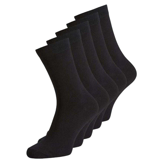 Black - Front - Jack And Jones Unisex Adult Sports Socks (Pack of 5)