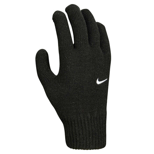 Black - Front - Nike Unisex Adult Ribbed Cuff Knitted Swoosh Gloves