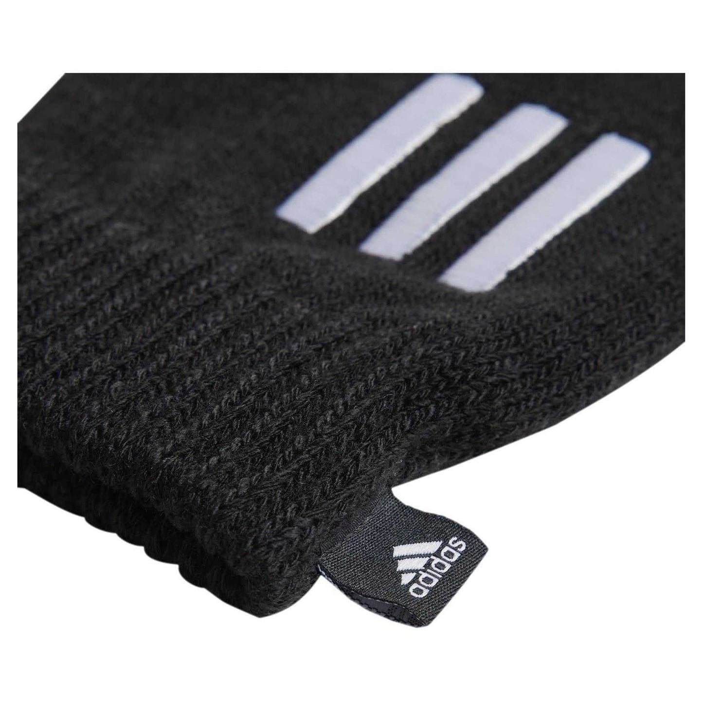 Black-White - Side - Adidas Unisex Adult 3S Knitted Gloves