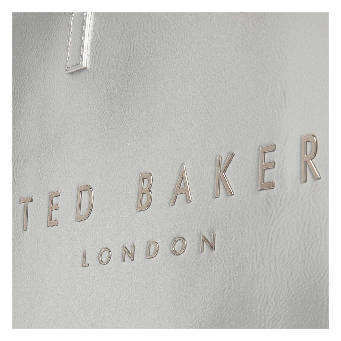 Silver - Side - Ted Baker Logo Tote Bag