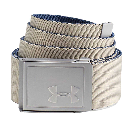 Grey - Front - Under Armour Mens Drive Webbing Stretch Belt