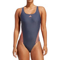 Navy - Side - Adidas Womens-Ladies One Piece Swimsuit