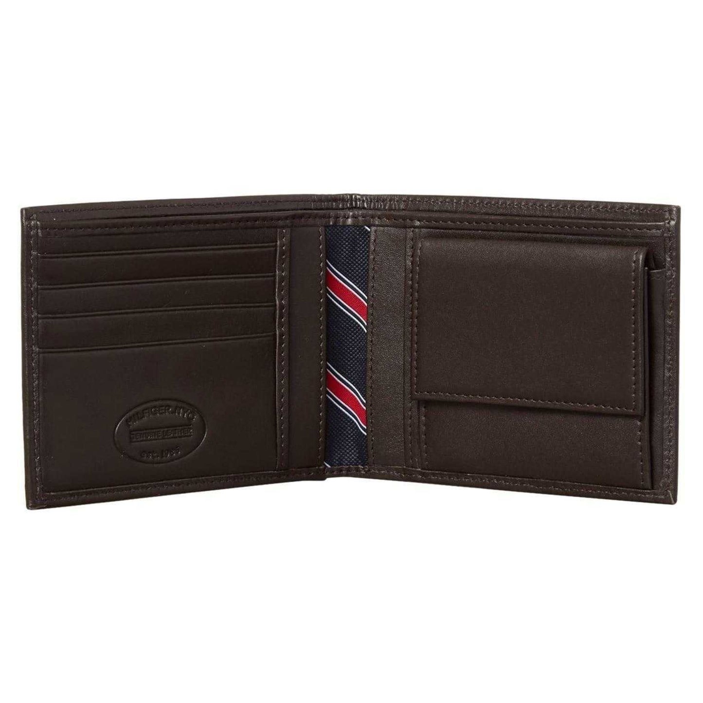 Brown - Side - Tommy Hilfiger Leather Wallet