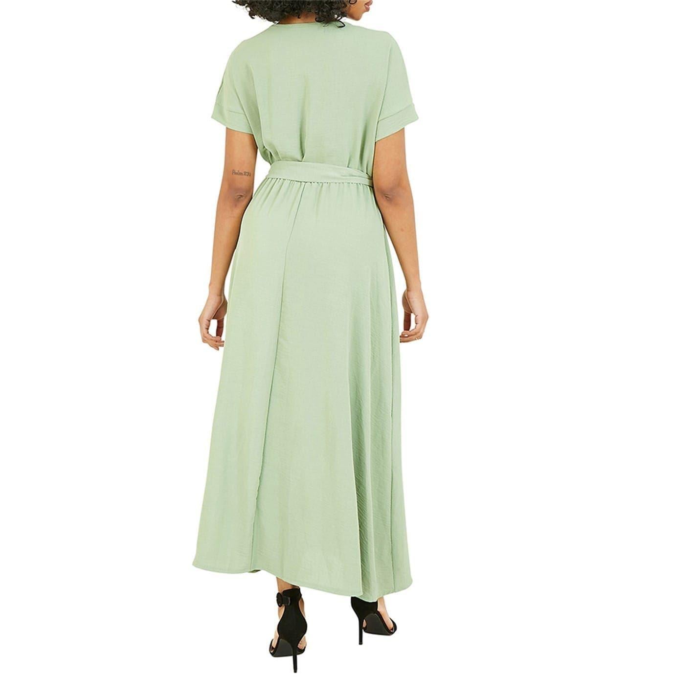 Green - Lifestyle - Mela London Womens-Ladies Wrap Dress