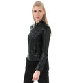 Black - Lifestyle - Only Womens-Ladies Bandit Faux Leather Biker Jacket