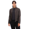 Chocolate - Front - Only Womens-Ladies Bandit Faux Leather Biker Jacket