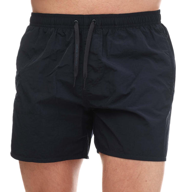 Navy - Front - Armani Mens Swim Shorts