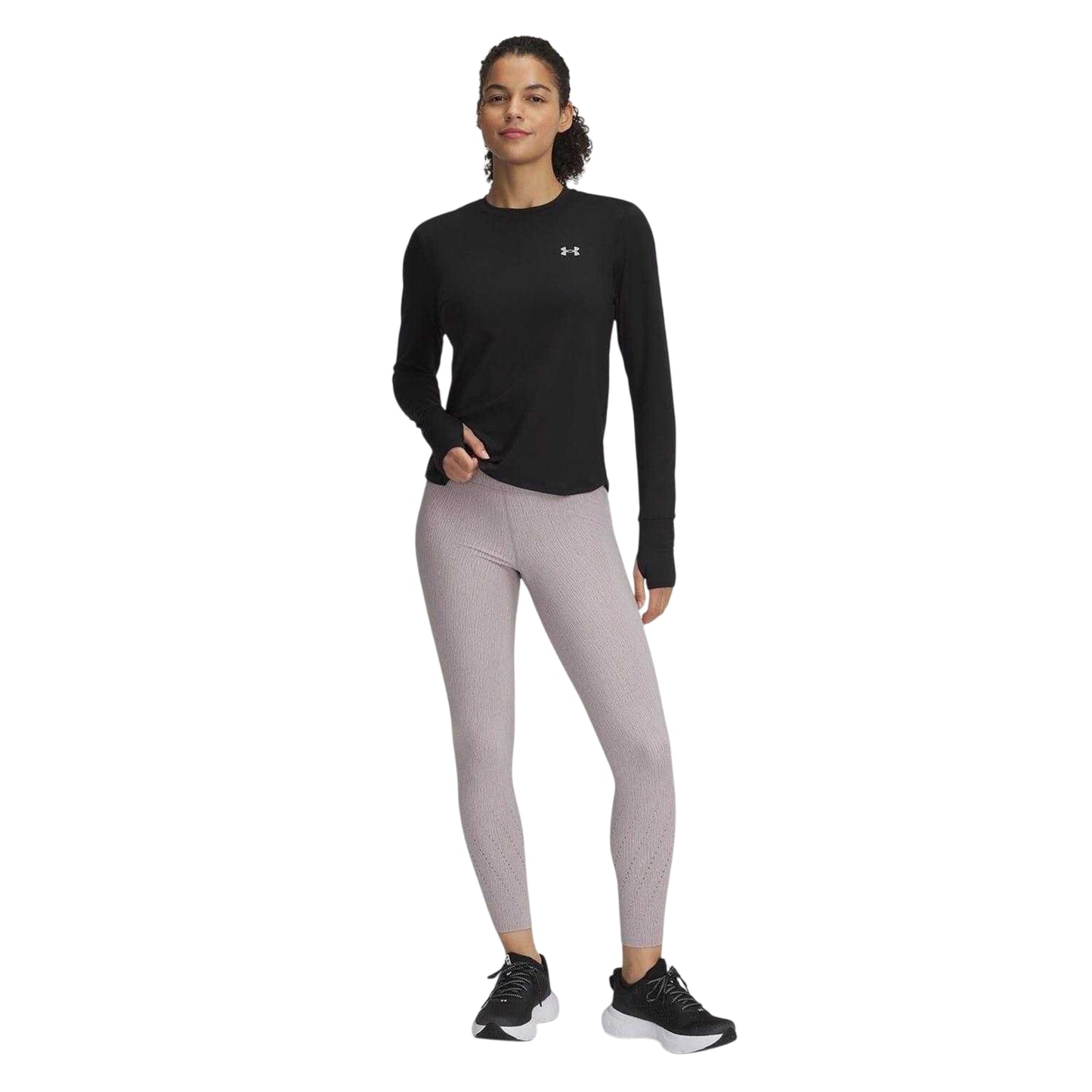 Frost Gray - Lifestyle - Under Armour Womens-Ladies Launch Elite Abstract Leggings