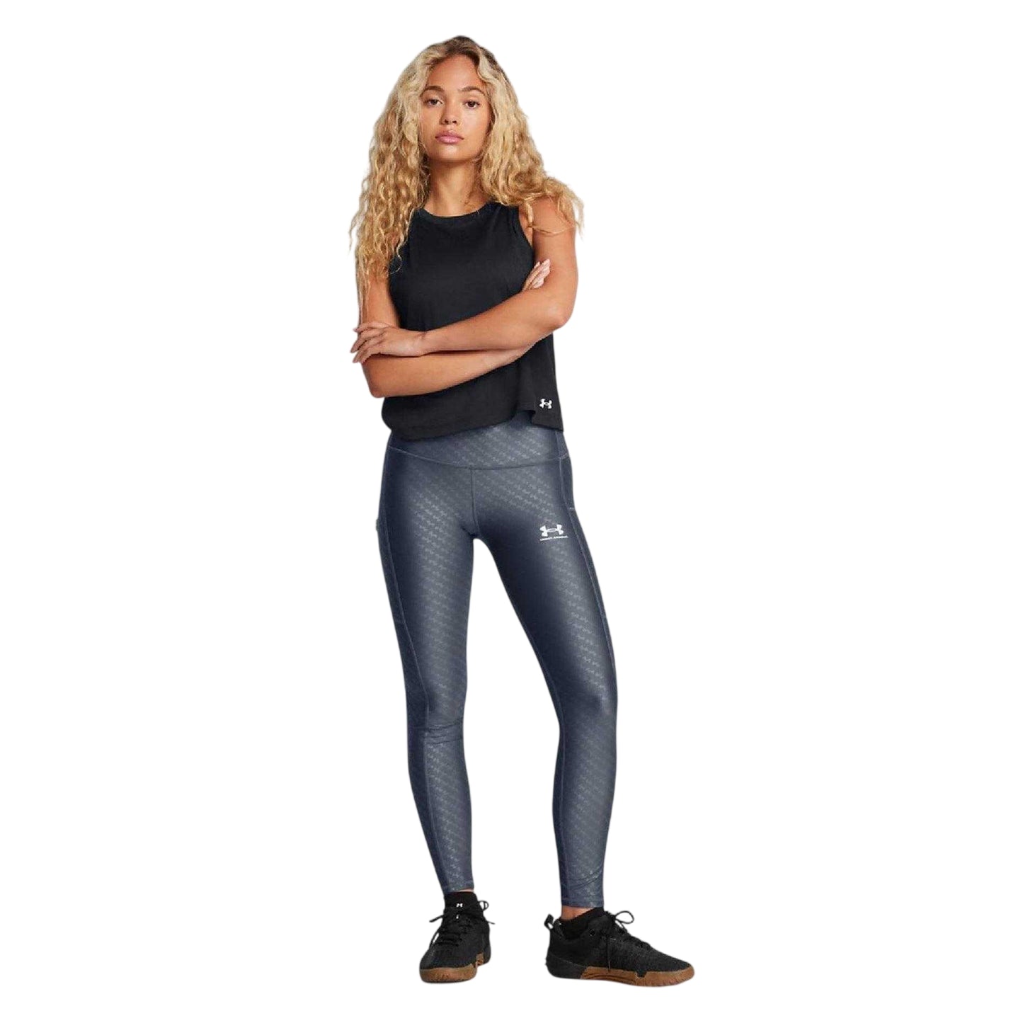 Grey - Lifestyle - Under Armour Womens-Ladies HeatGear Leggings