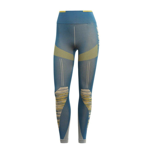 Green - Front - Adidas Womens-Ladies Seamless Geometric Pattern Shaping Leggings