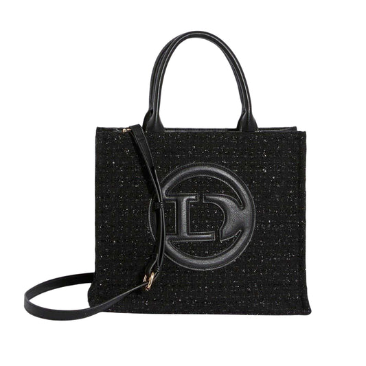 Black - Front - Dune London Dextaro Tweed Tote Bag