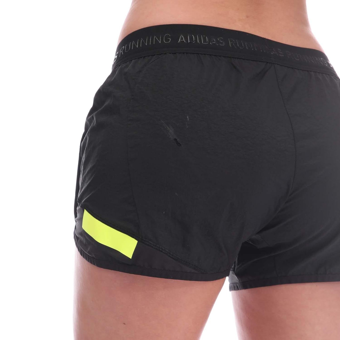 Black - Side - Adidas Womens-Ladies Ultra Running Shorts