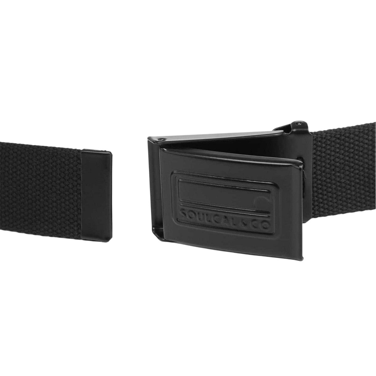 Black - Lifestyle - SoulCal Mens Logo Webbing Belt