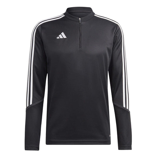 Black - Front - Adidas Mens Tiro 23 3 Stripes Track Top