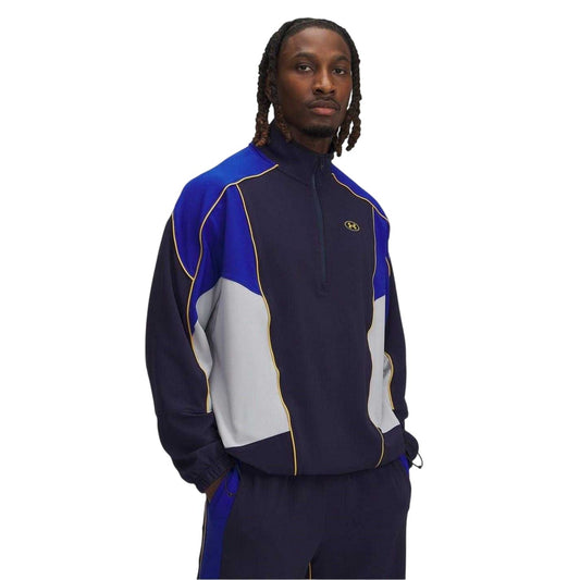 Blue - Front - Under Armour Mens Colour Block Track Jacket