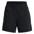 Black - Front - Under Armour Womens-Ladies Rival French Terry Shorts