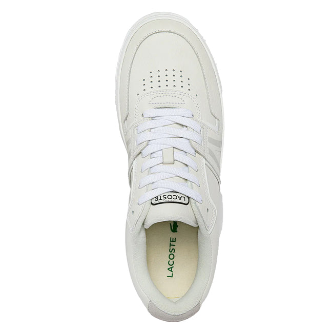 White - Side - Lacoste Unisex Adult L001 Leather Trainers