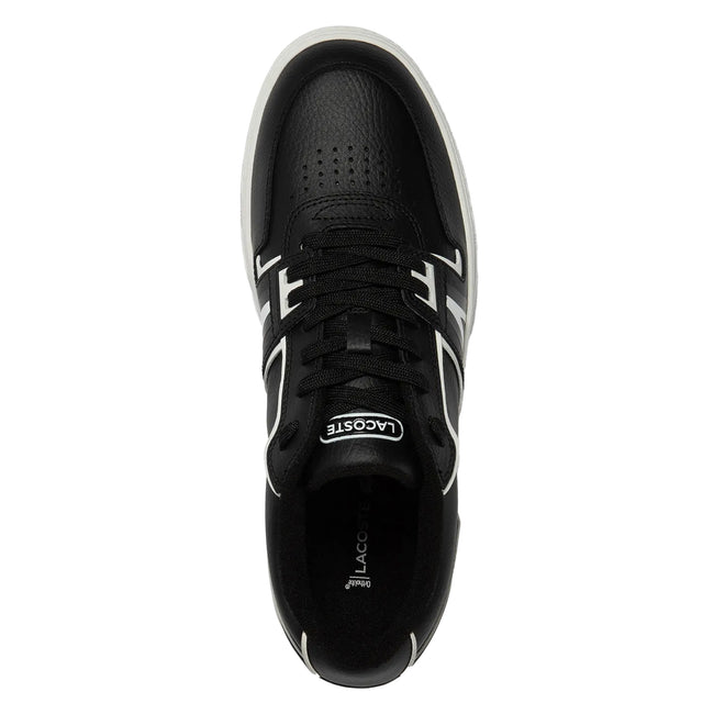Black-White - Side - Lacoste Unisex Adult L001 Leather Trainers