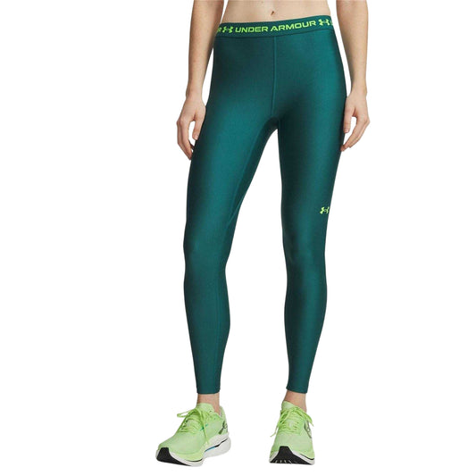 Green - Front - Under Armour Womens-Ladies HeatGear Leggings