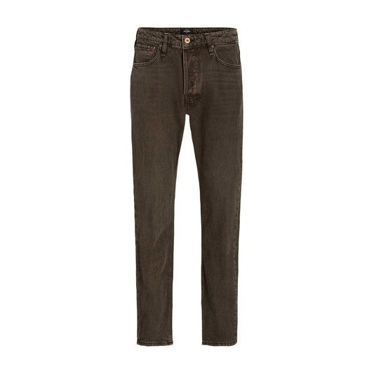 Chocolate Brown - Front - Jack And Jones Mens Chris 900 Straight Jeans