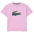Pink - Front - Lacoste Childrens-Kids Graphic Print Cotton T-Shirt