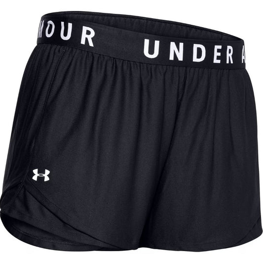 Black - Front - Under Armour Womens-Ladies Play Up Shorts