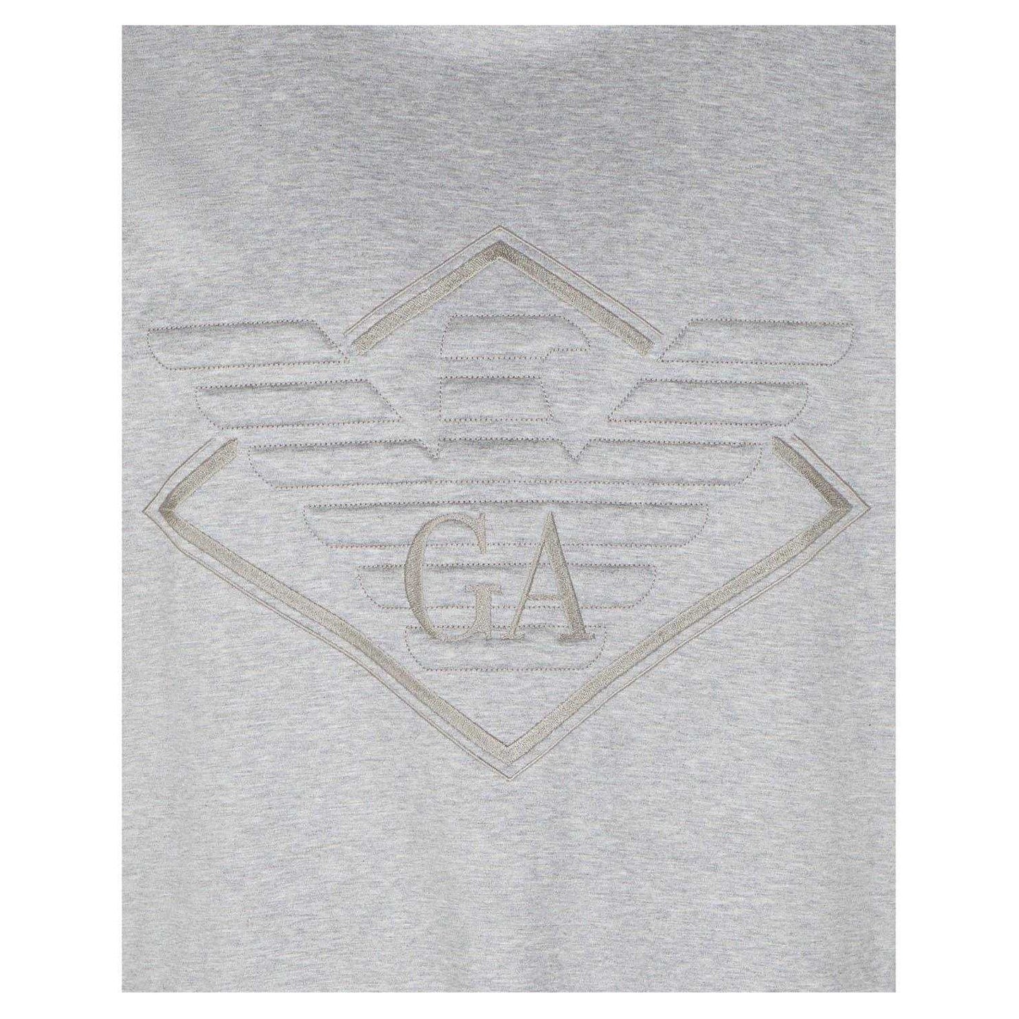 Light Grey - Side - Emporio Armani Mens EA7 Regular T-Shirt
