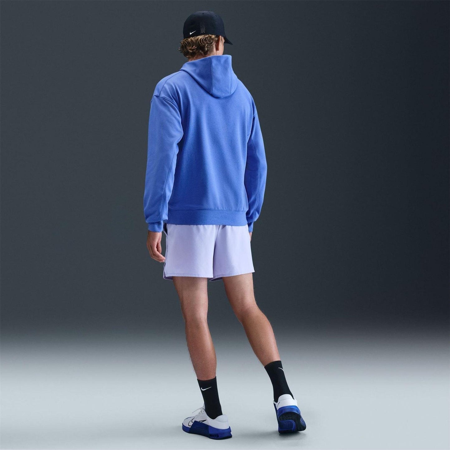 Blue - Pack Shot - Nike Mens Pro Regular Training Pullover Hoodie