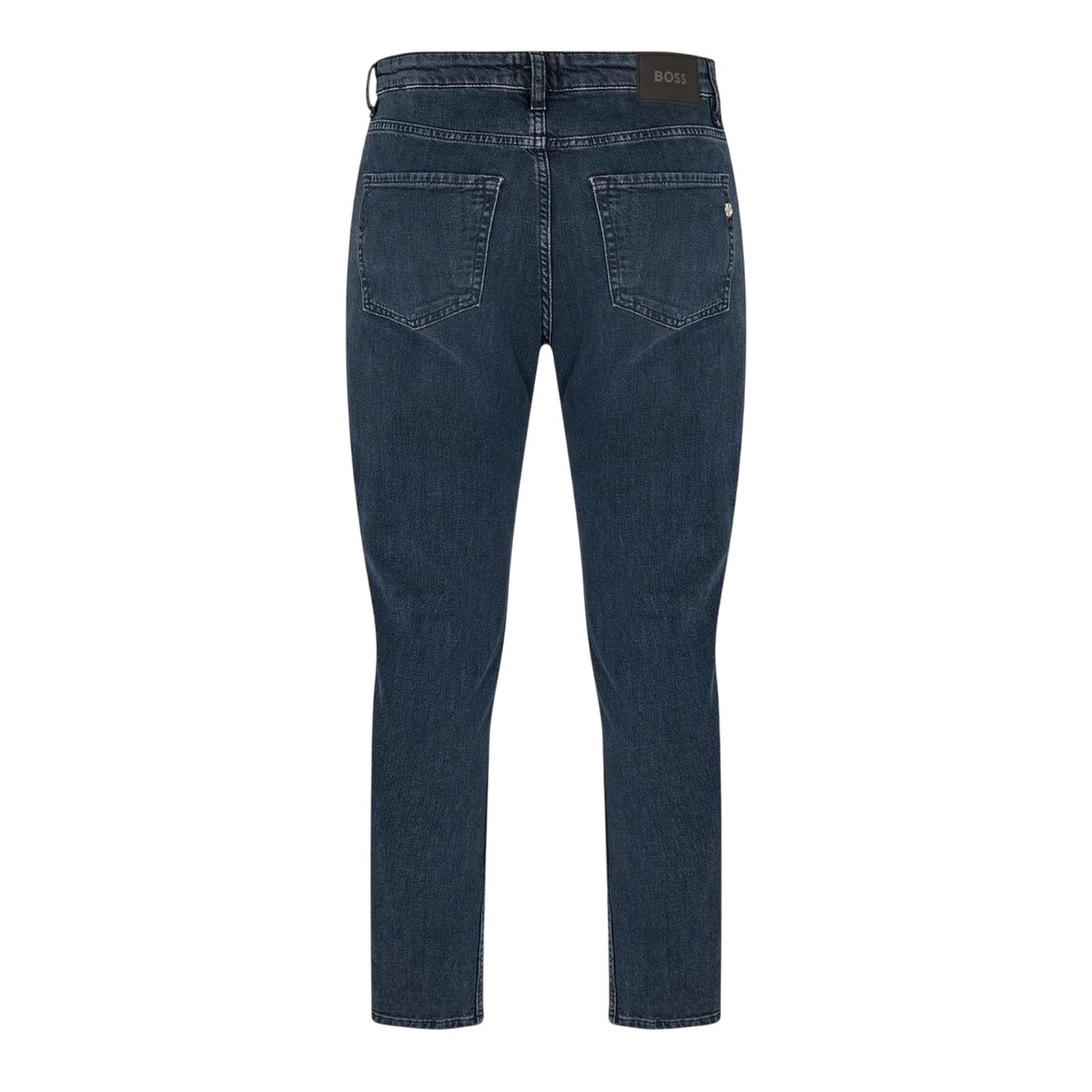 Dark Blue - Back - Boss Mens Delaware Denim Slim Jeans
