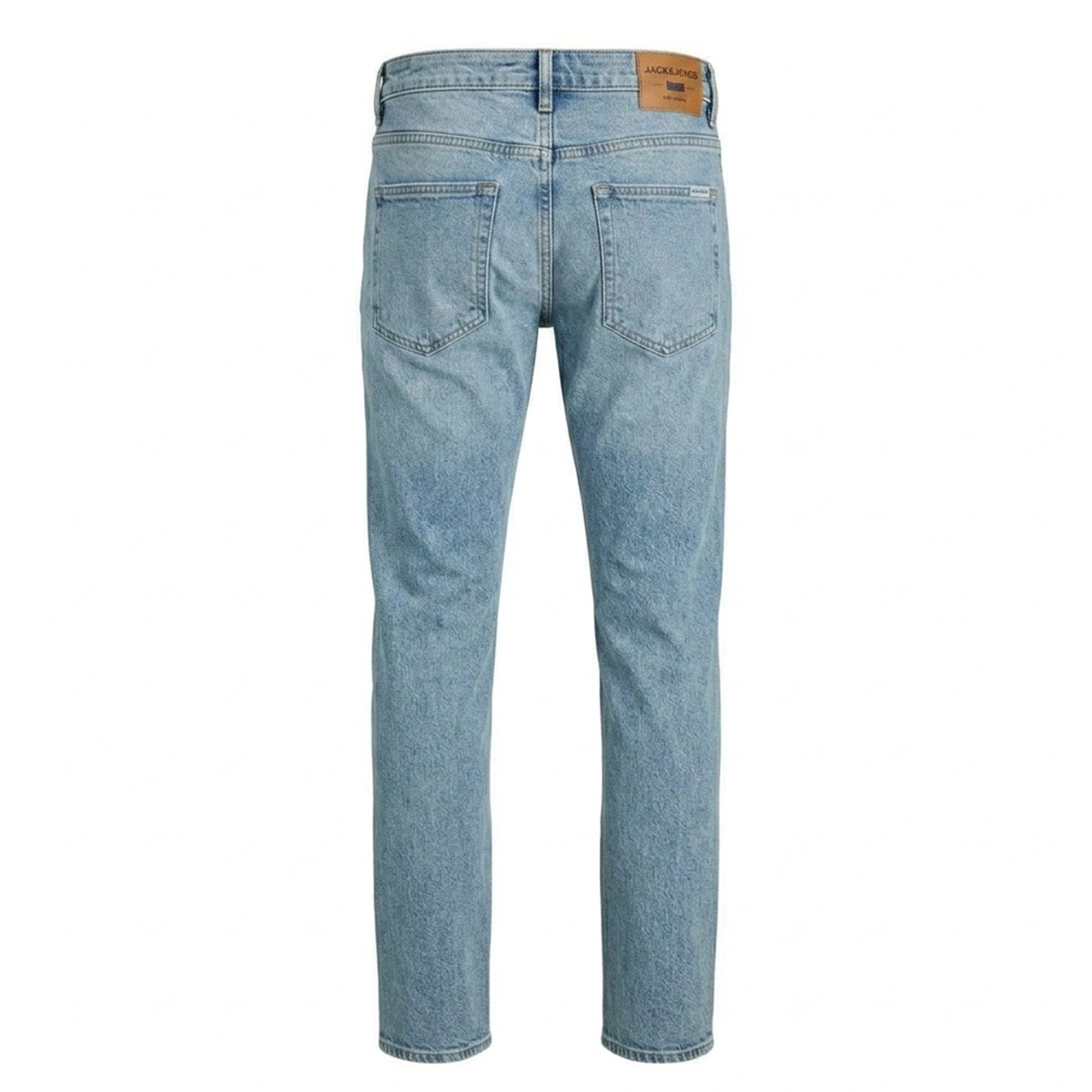 Blue Denim - Back - Jack And Jones Mens Clark Evan Denim Straight Jeans