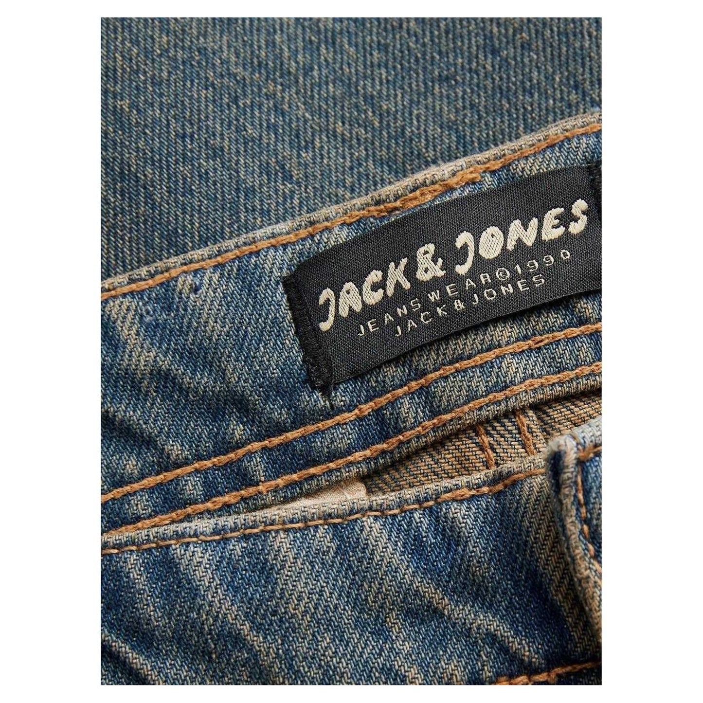 Blue Denim - Lifestyle - Jack And Jones Mens Eddie Denim Straight Leg Cargo Jeans