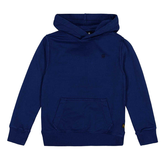 Deep Blue - Front - G-Star Childrens-Kids Regular Long-Sleeved Hoodie