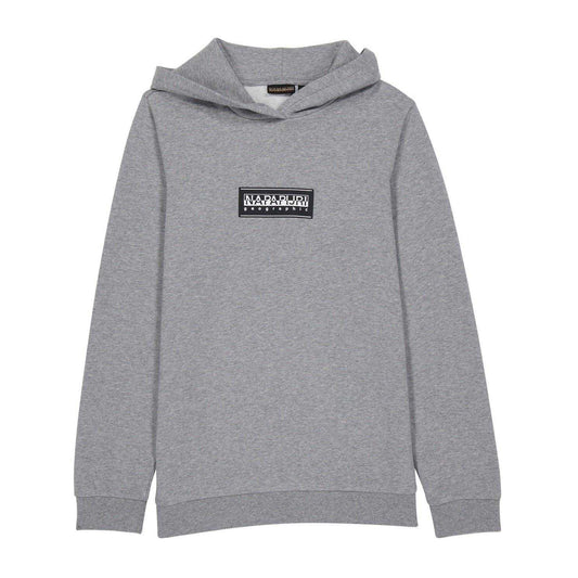 Grey - Front - Napapijri Mens Hoodie