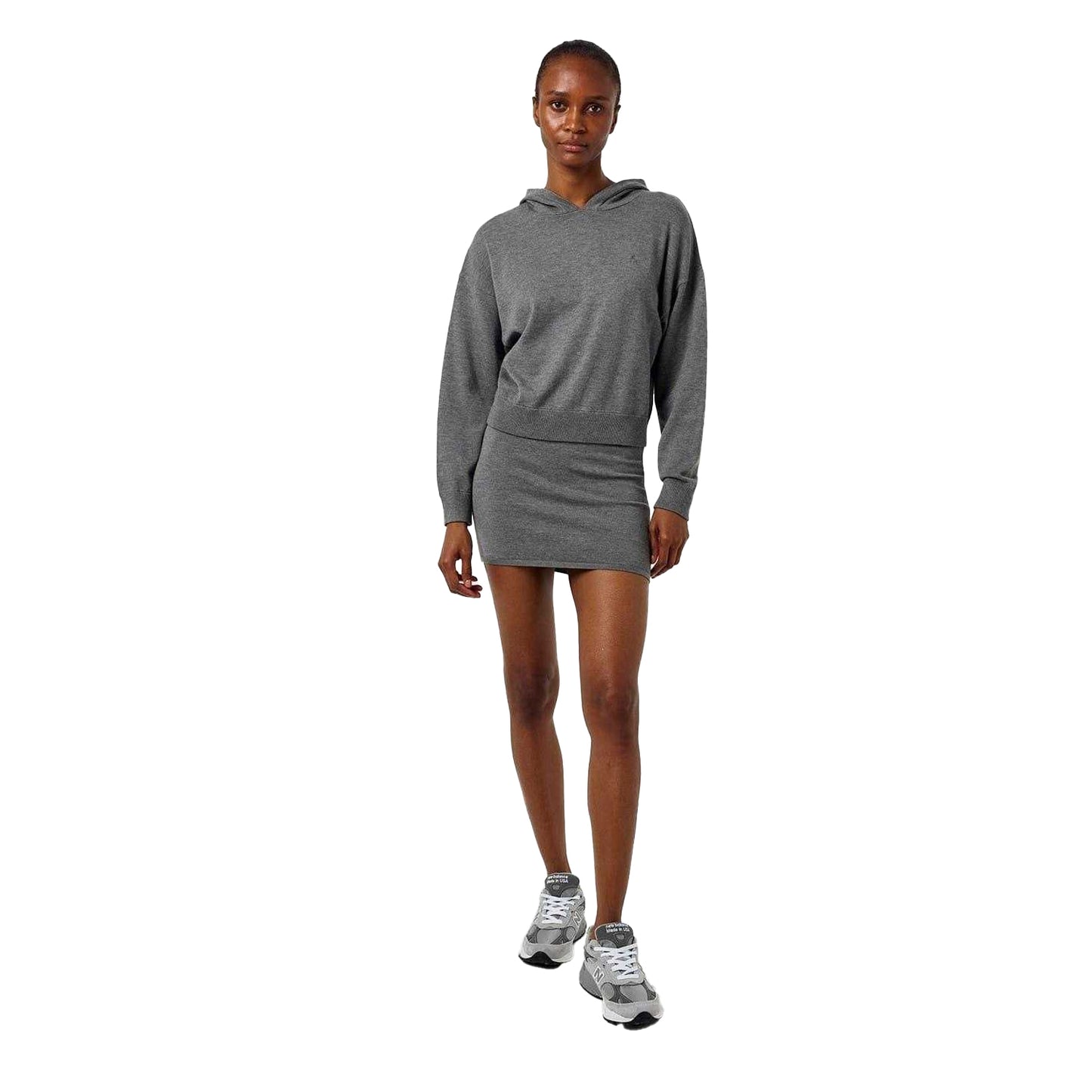 Charcoal Marl Marl - Pack Shot - Jack Wills Womens-Ladies Knitted Casual Hoodie