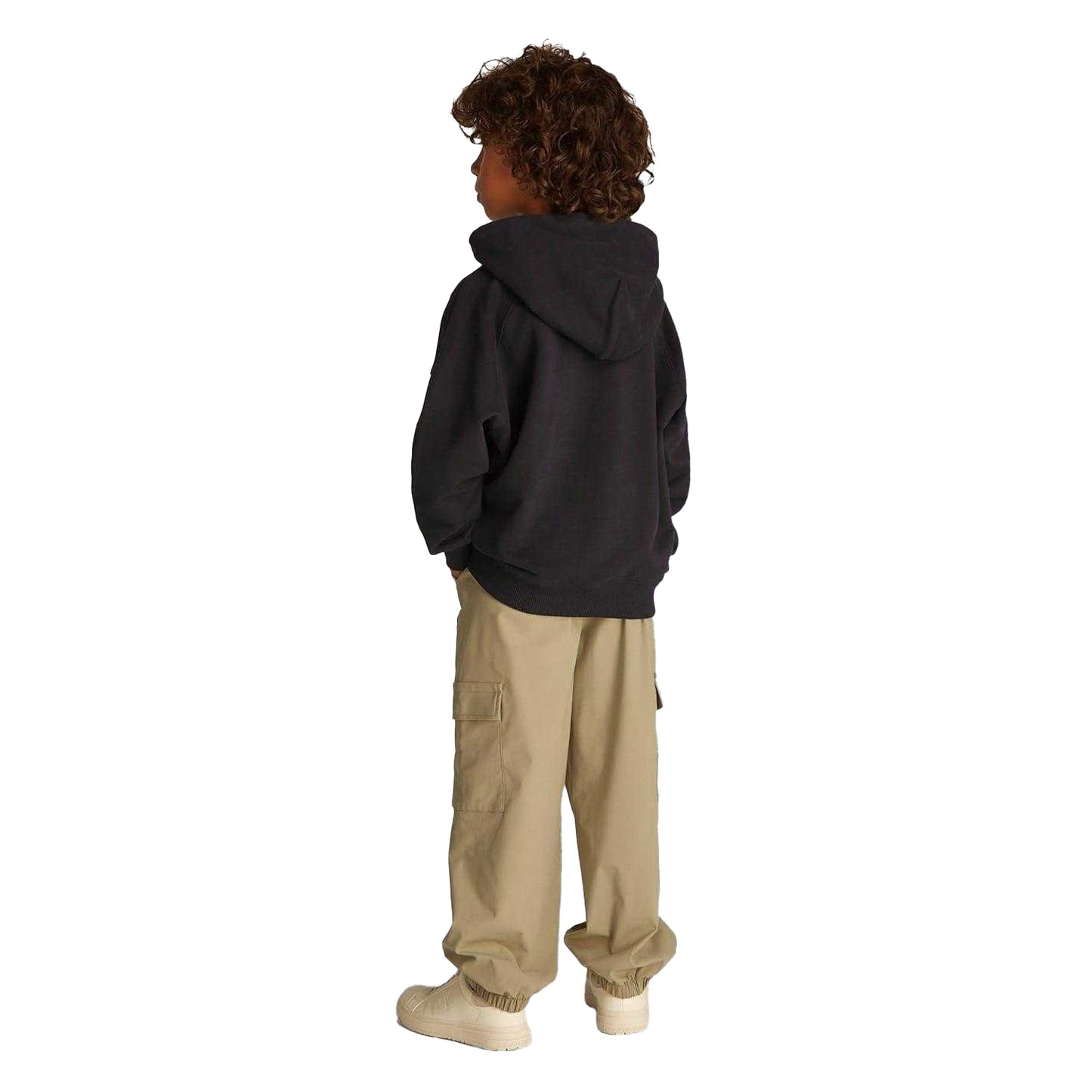 Black - Pack Shot - Calvin Klein Childrens-Kids Hooded Regular Hoodie