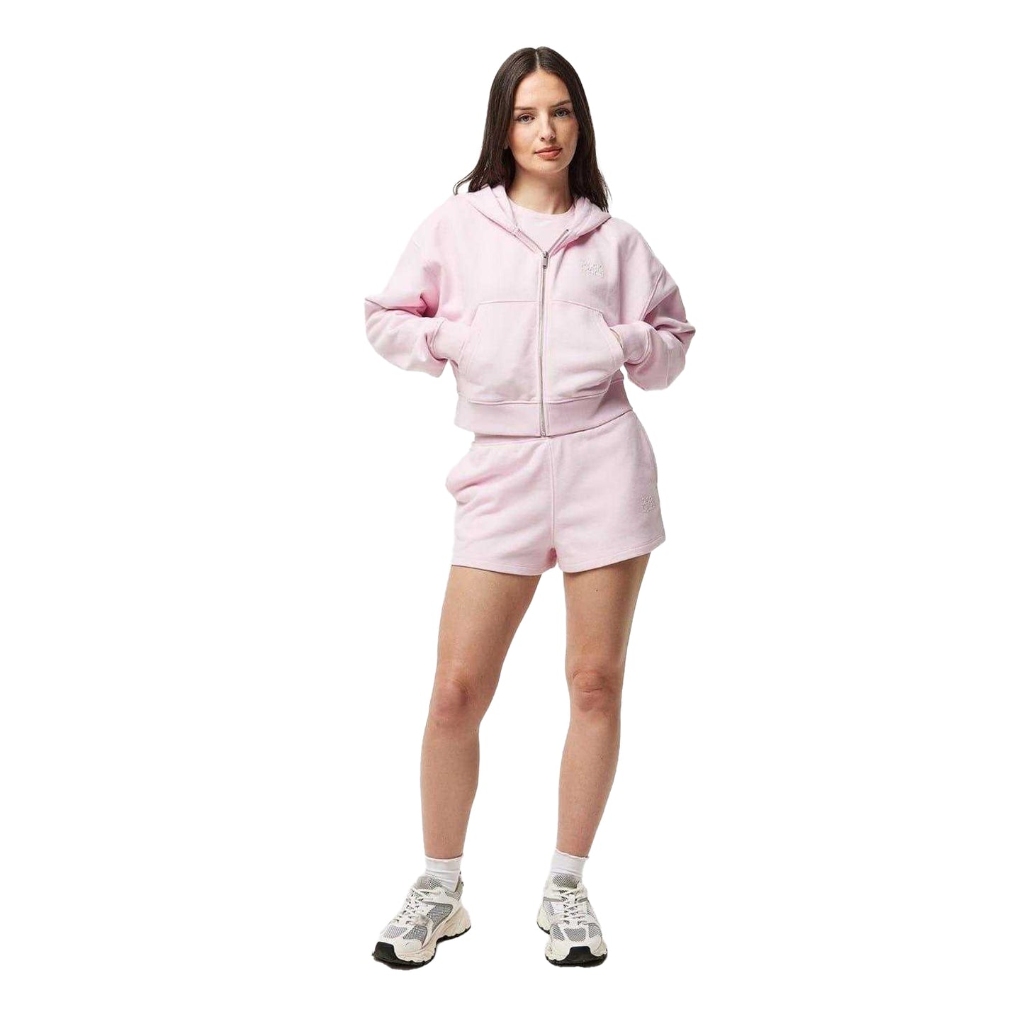 Pink - Pack Shot - Jack Wills Womens-Ladies Relaxed Fit Casual Full Zip Hoodie