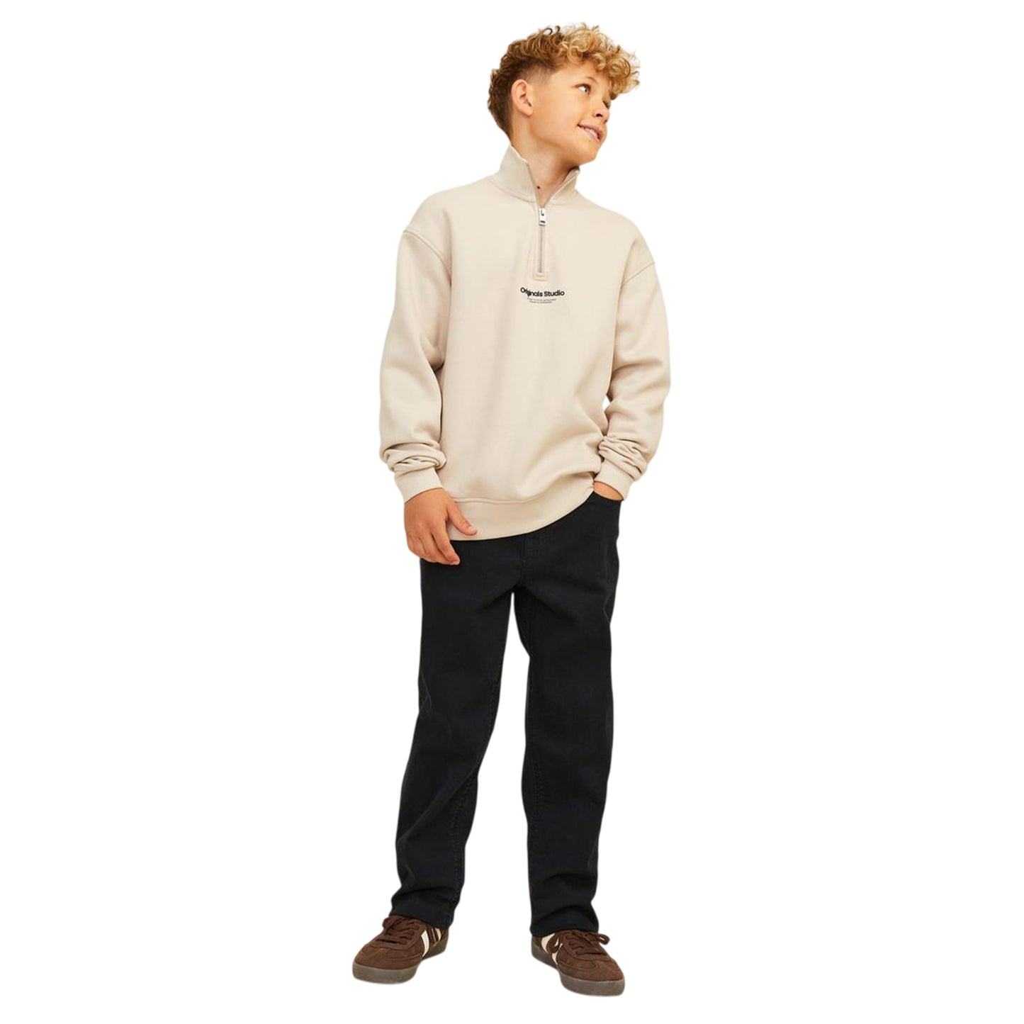 Black Denim - Lifestyle - Jack And Jones Childrens-Kids Clark Original Denim Straight Leg Jeans