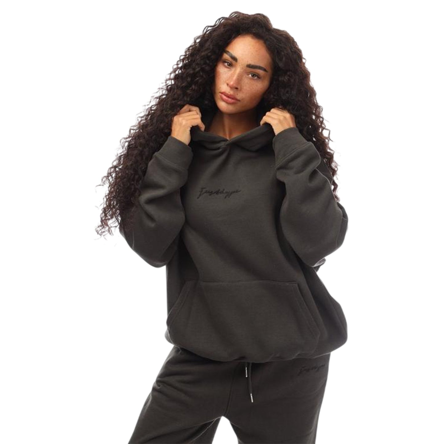 Black - Side - Just Hype Mens Relaxed Fit Hoodie