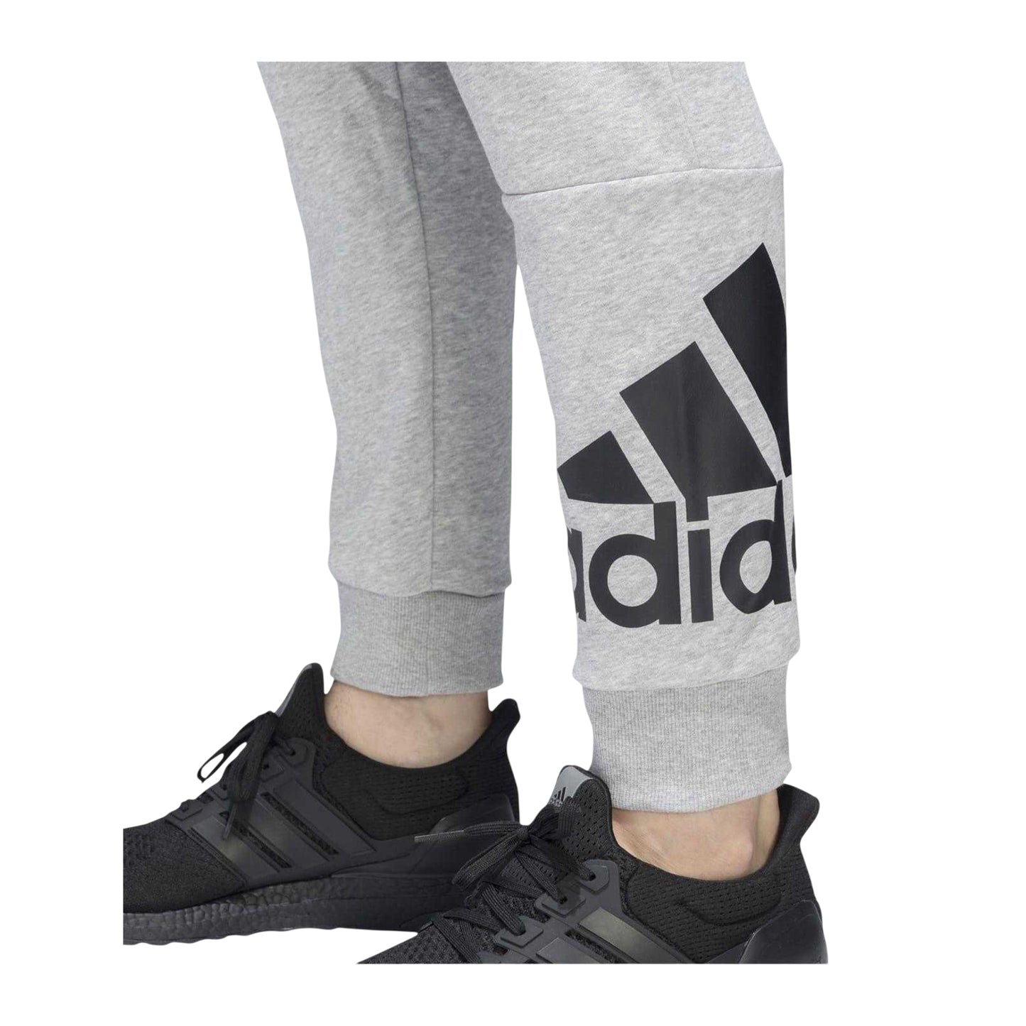 Grey Heather-Black - Lifestyle - Adidas Mens Joggers