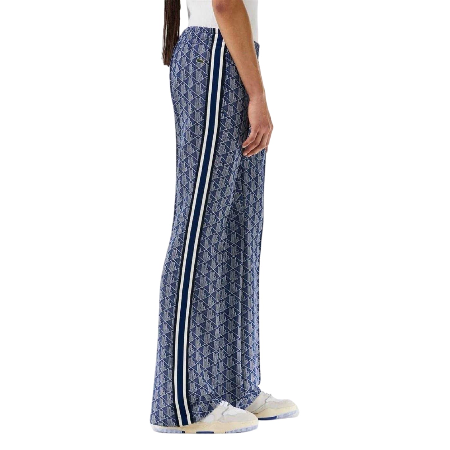 Methyl Blue - Side - Lacoste Womens-Ladies Monogram Jogging Bottoms